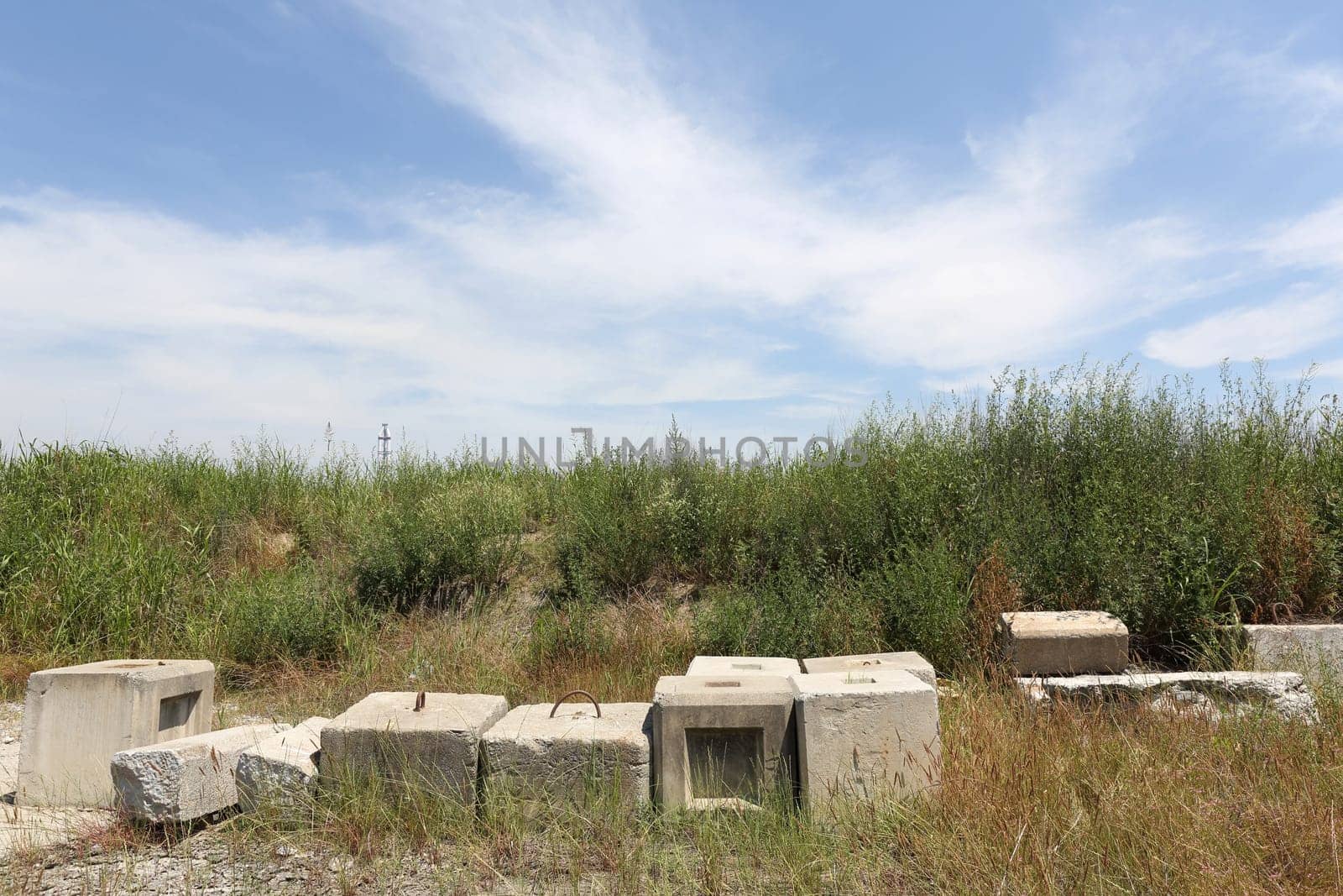 abandoned of concrete brick