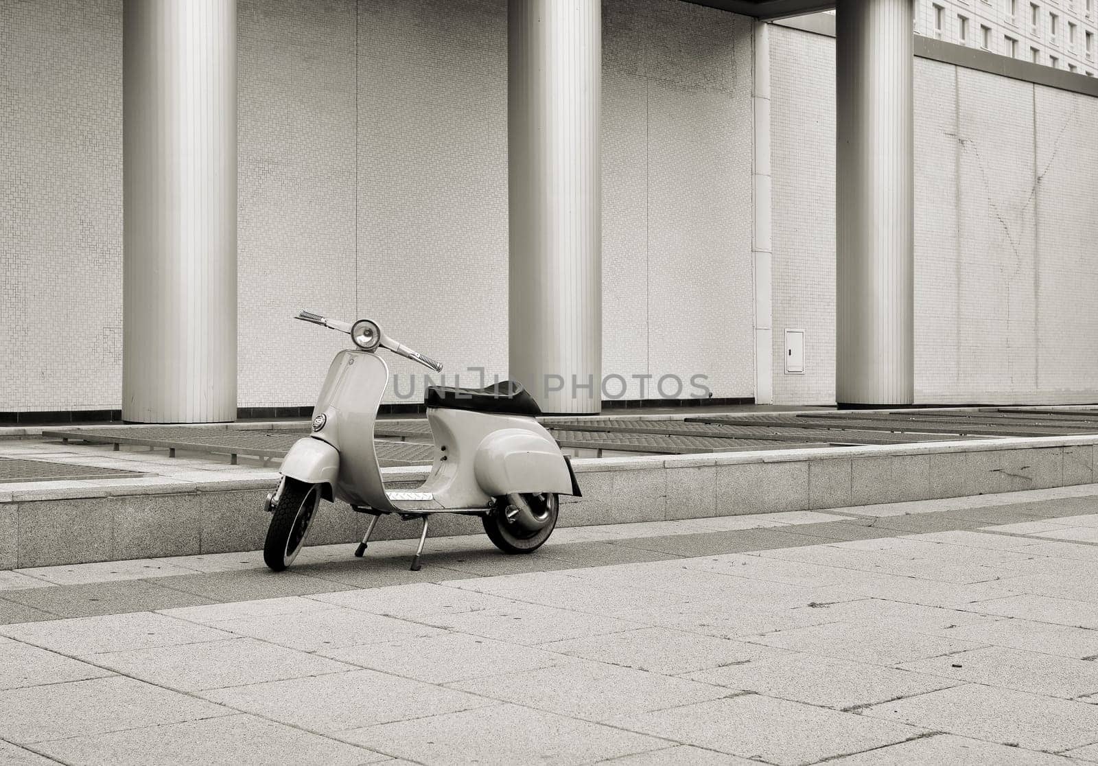 Scooter sat on the roadside in Berlin
