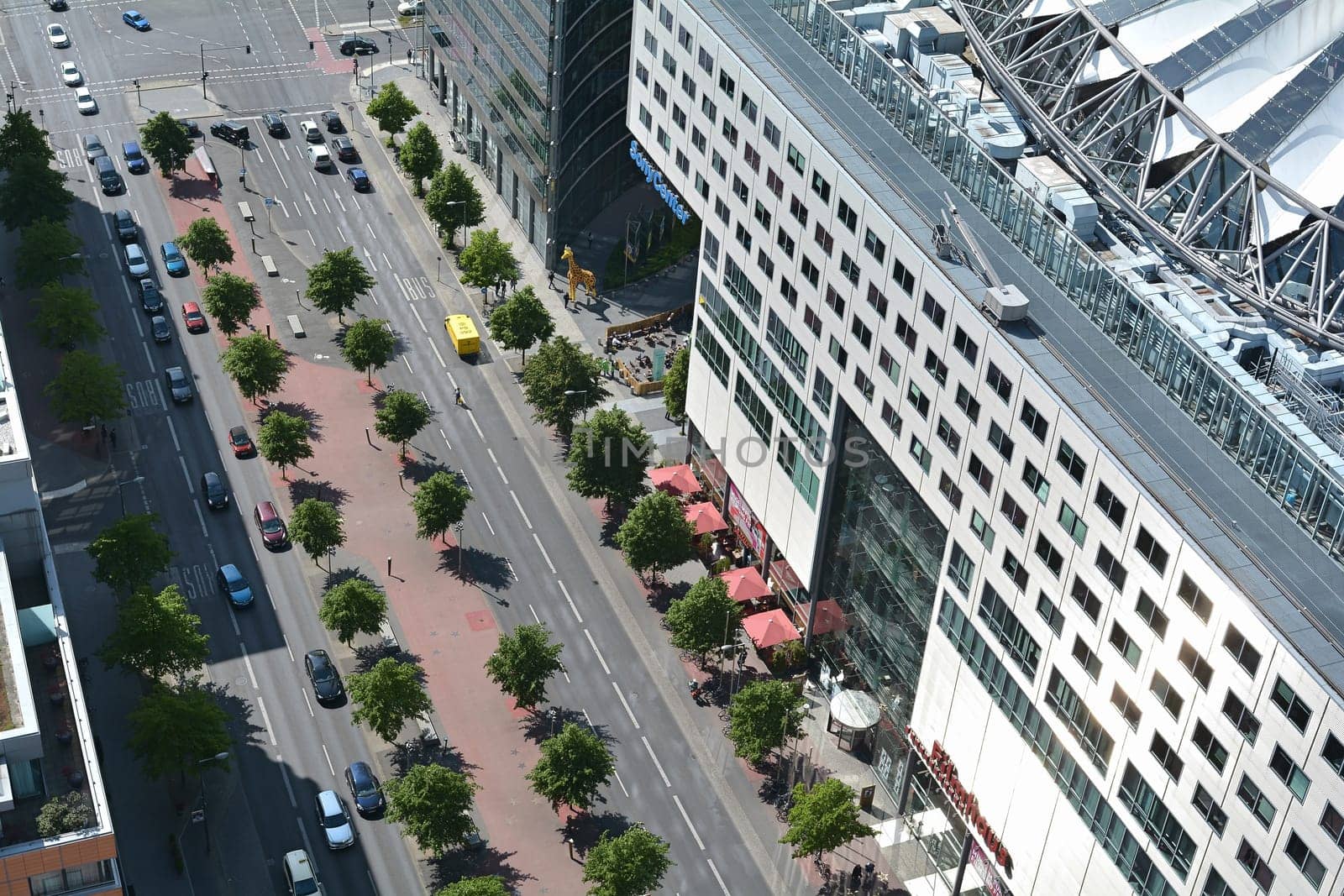 View from a high-rise building on Potsdamer Platz on Berlin