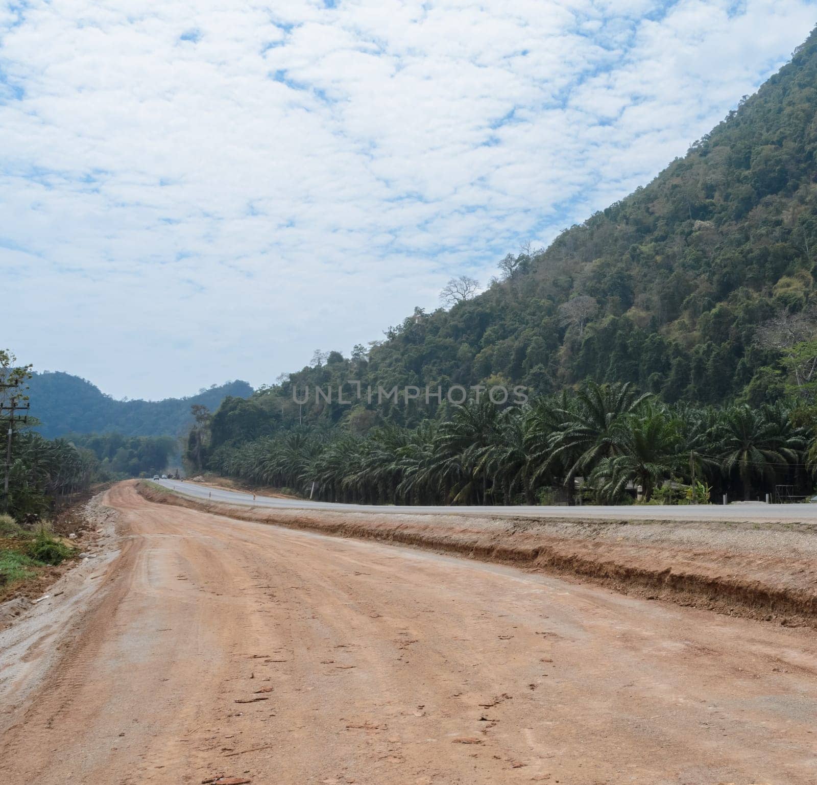 Road under construction in Thailand