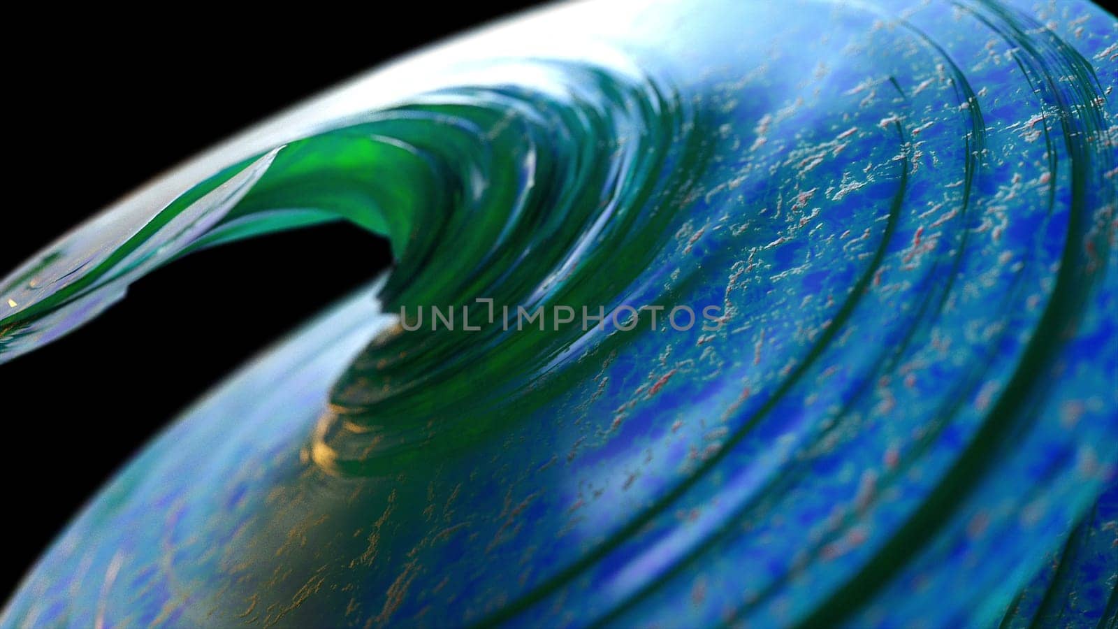 3d twisted shape. Computer generated 3d render