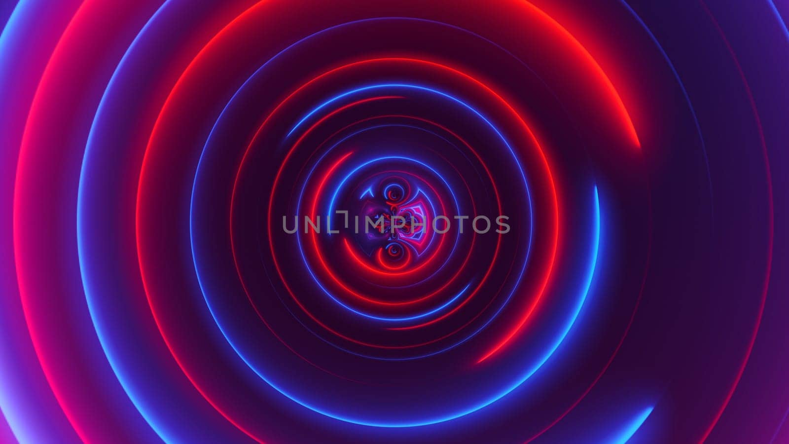 Circles neon. Computer generated 3d render