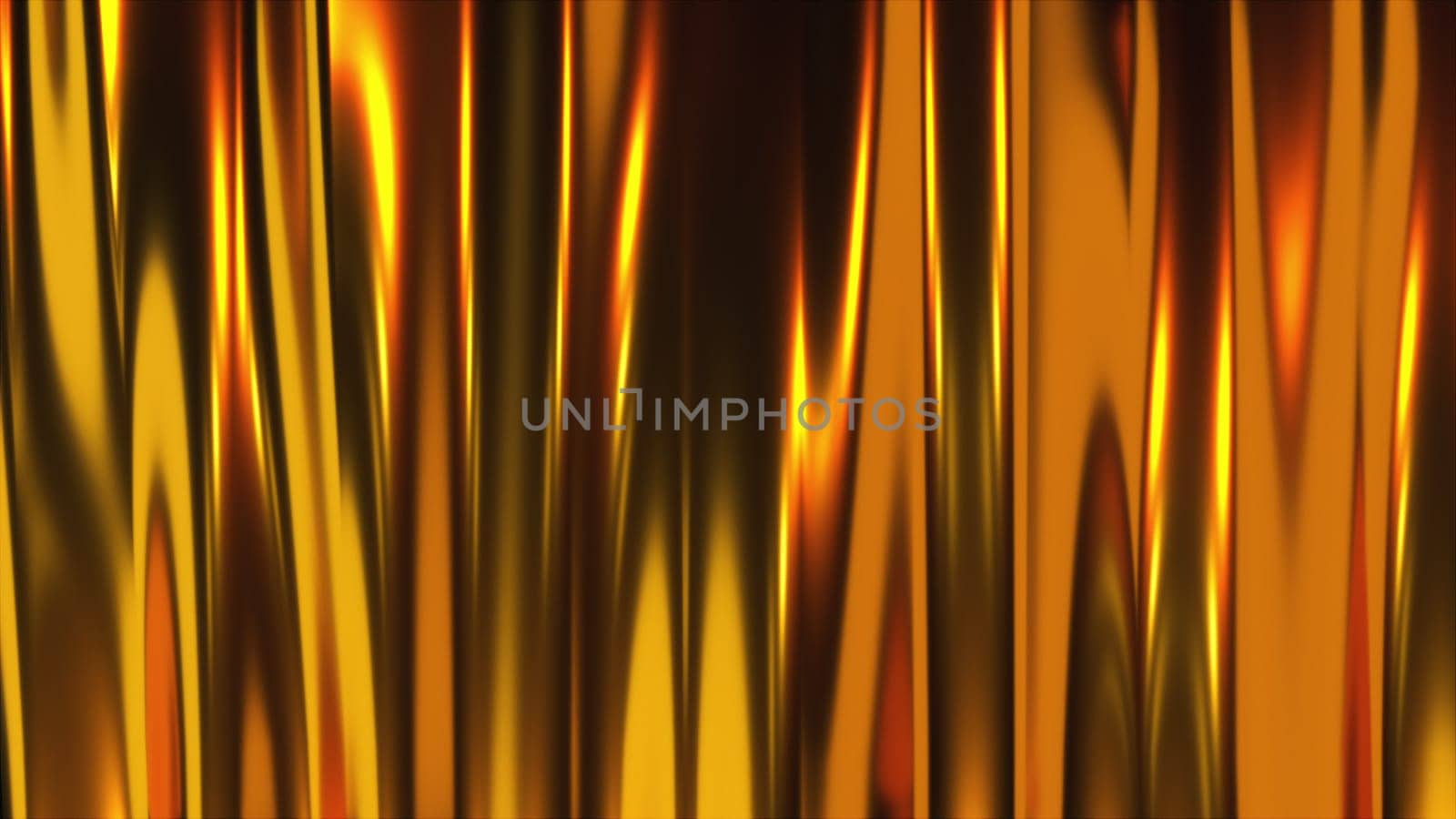 Gold curtain. Computer generated 3d render