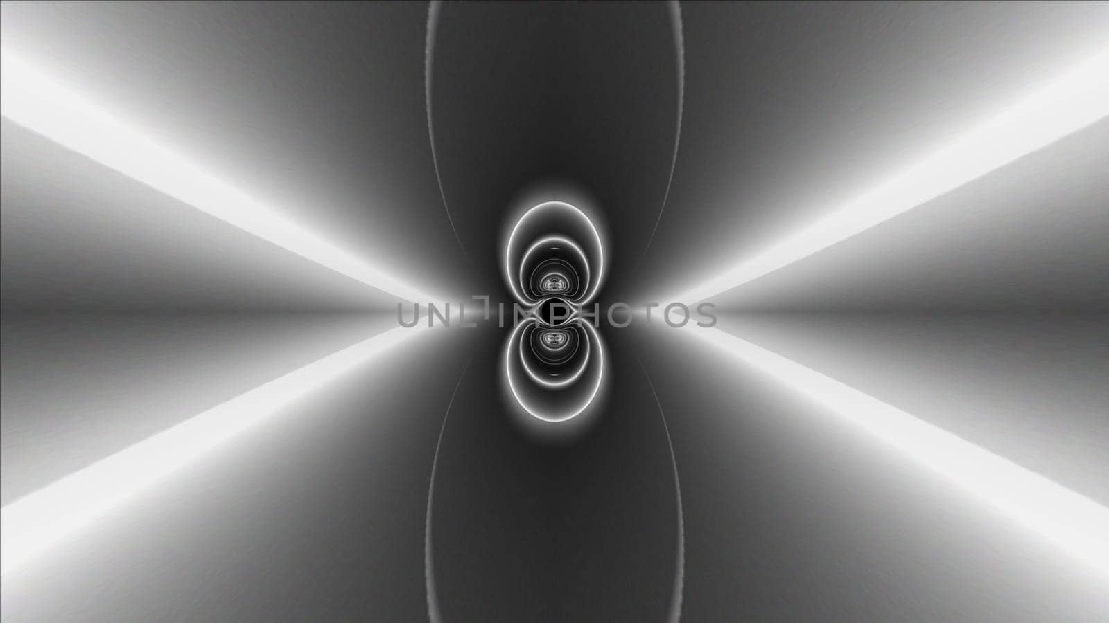 Neon tunnel. Computer generated 3d render