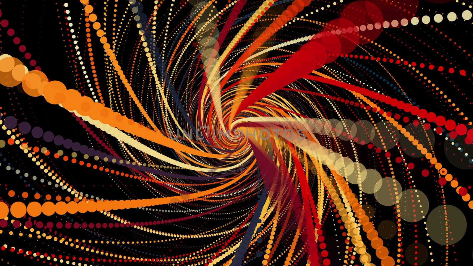Spiral particles. Computer generated 3d render