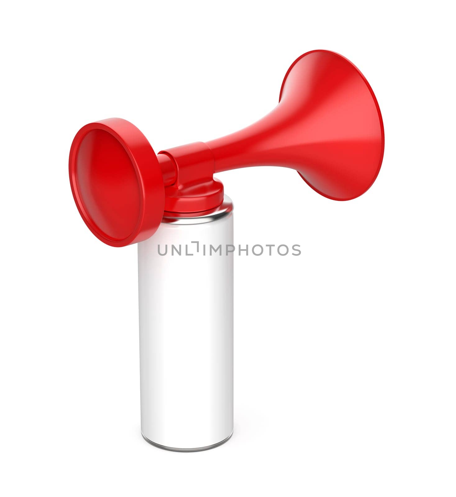 Air horn on white background