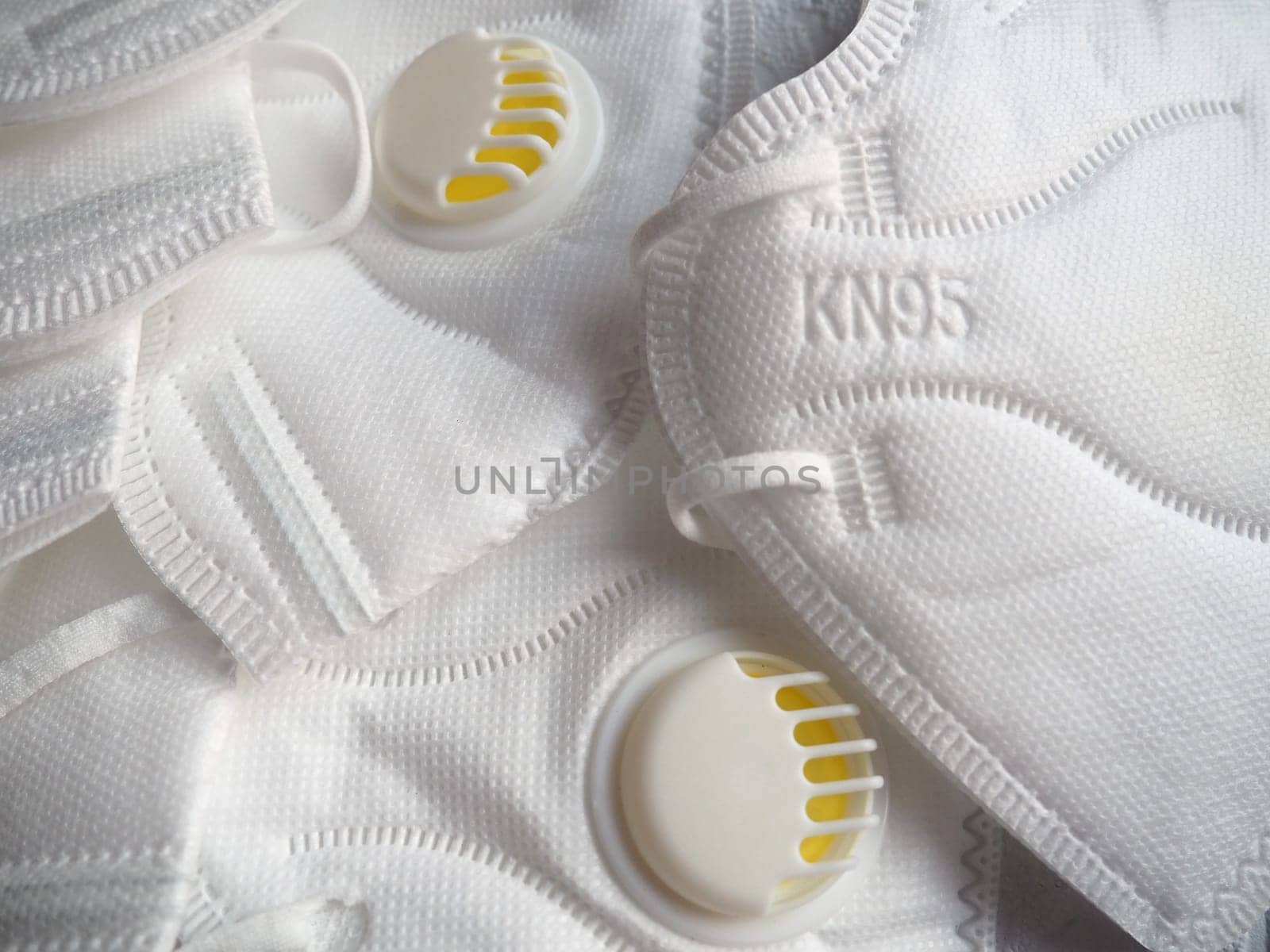 KN95 masks. Respirator, practical personal protective equipment. Several layers of the mask perfectly clean the inhaled air and effectively protect the respiratory tract from infection.