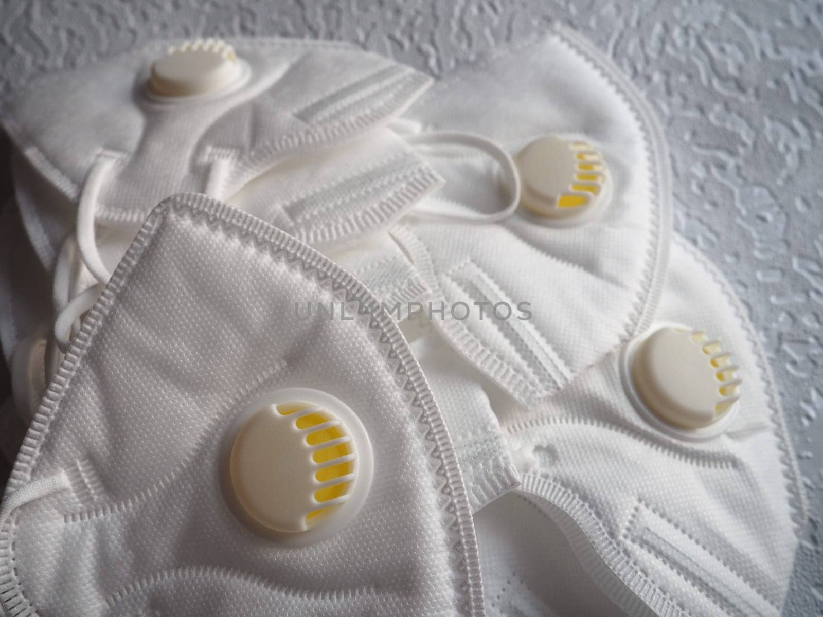 KN95 masks. Respirator, practical personal protective equipment. Several layers of the mask perfectly clean the inhaled air and effectively protect the respiratory tract from infection.