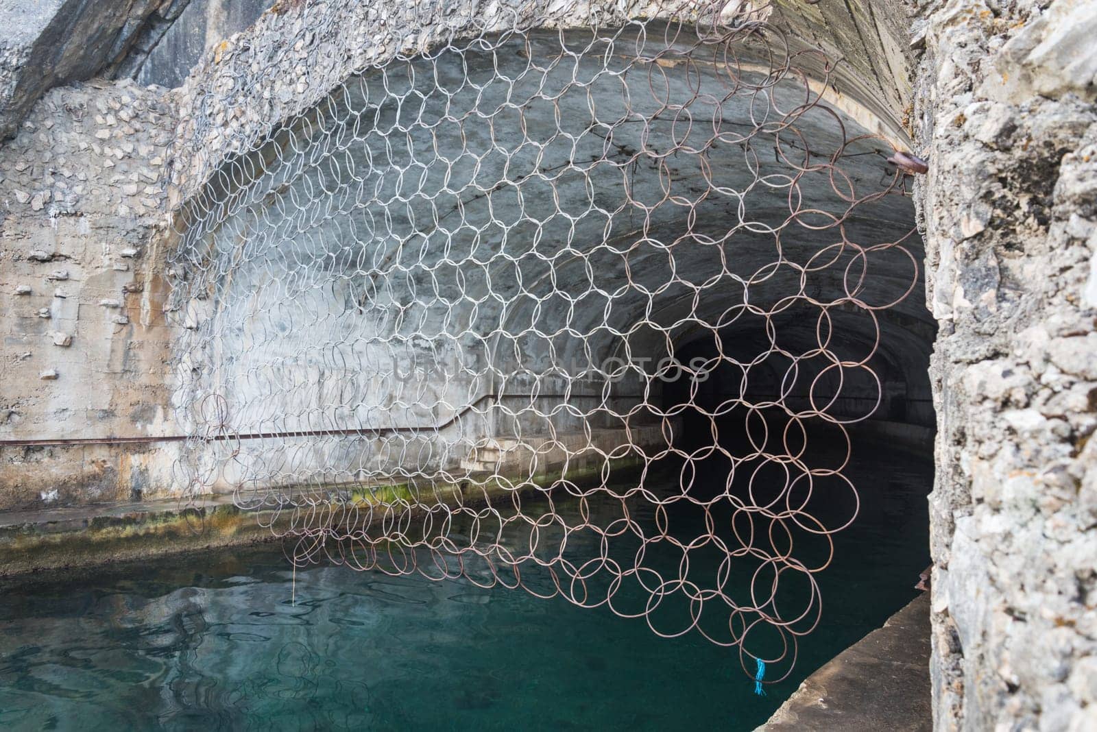 sea tunnel in sibenik canal in adriatic sea