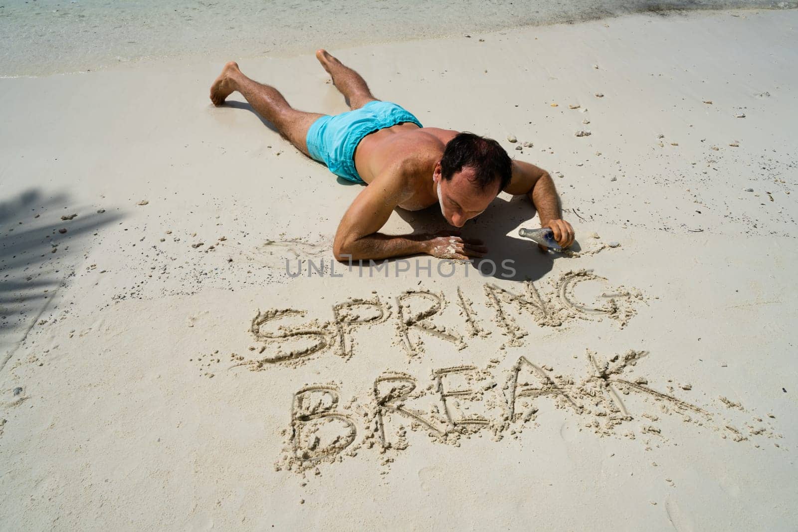 Drunk Travel Beach Party. Funny Vacation Lifestyle