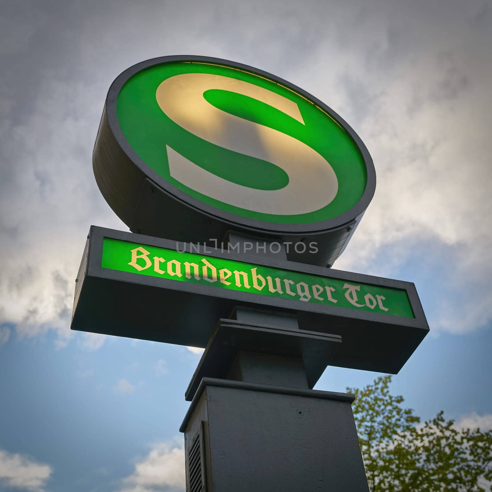 S-Bahn station Brandenburger Tor in the street Unter den Linden in Berlin