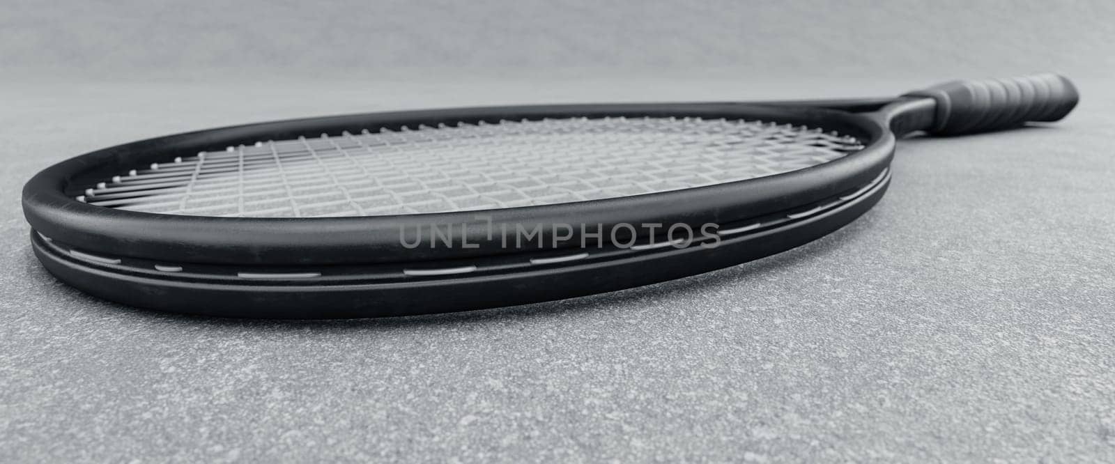 Sport and healthy lifestyle. Tennis. tennis racket on clay court Sports background with tennis concept, video, 3d rendering animation