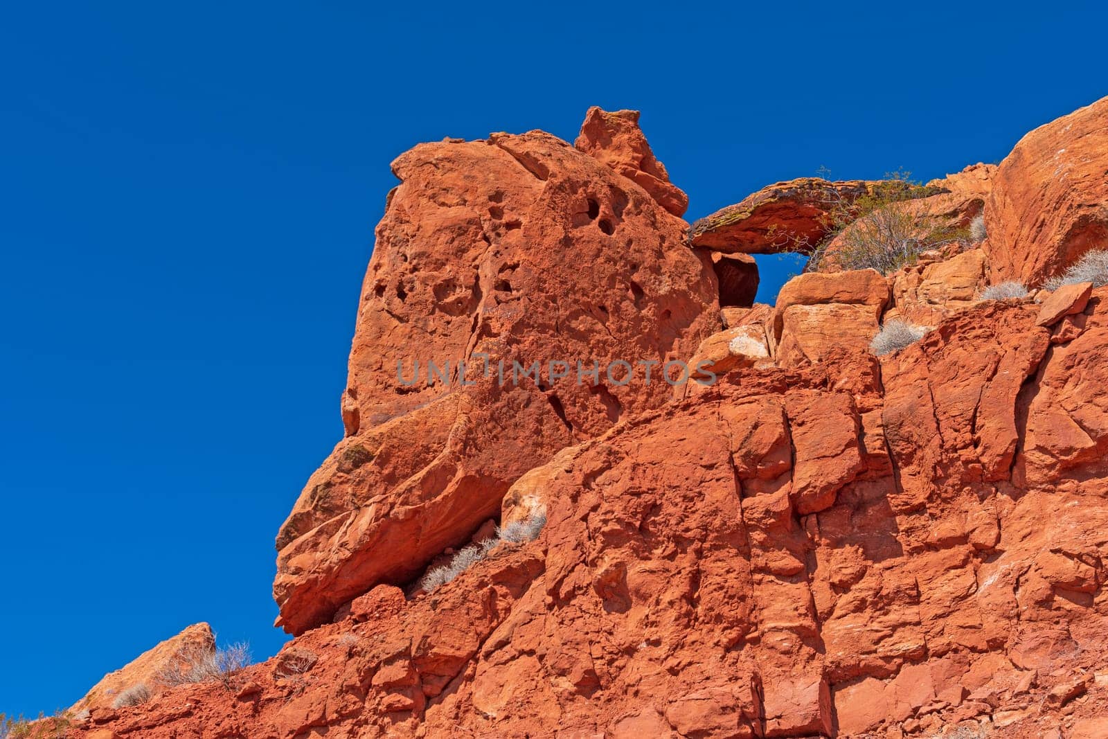 Precarious Sandstone Boulders on a Hillside in Snow Canyon State Park in Utah