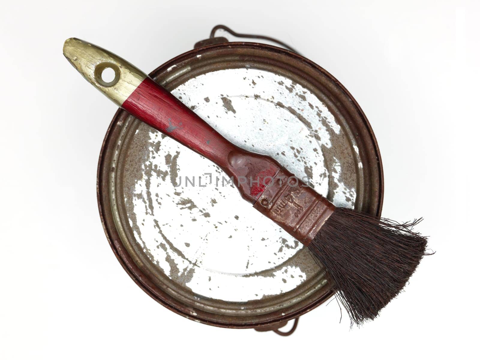 A close up shot of painting equipment