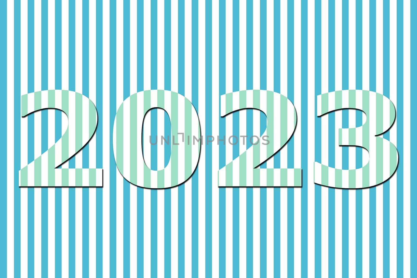 3D illustration concept New Year 2023 two-tone background design. Greeting Card, Banner, Poster.