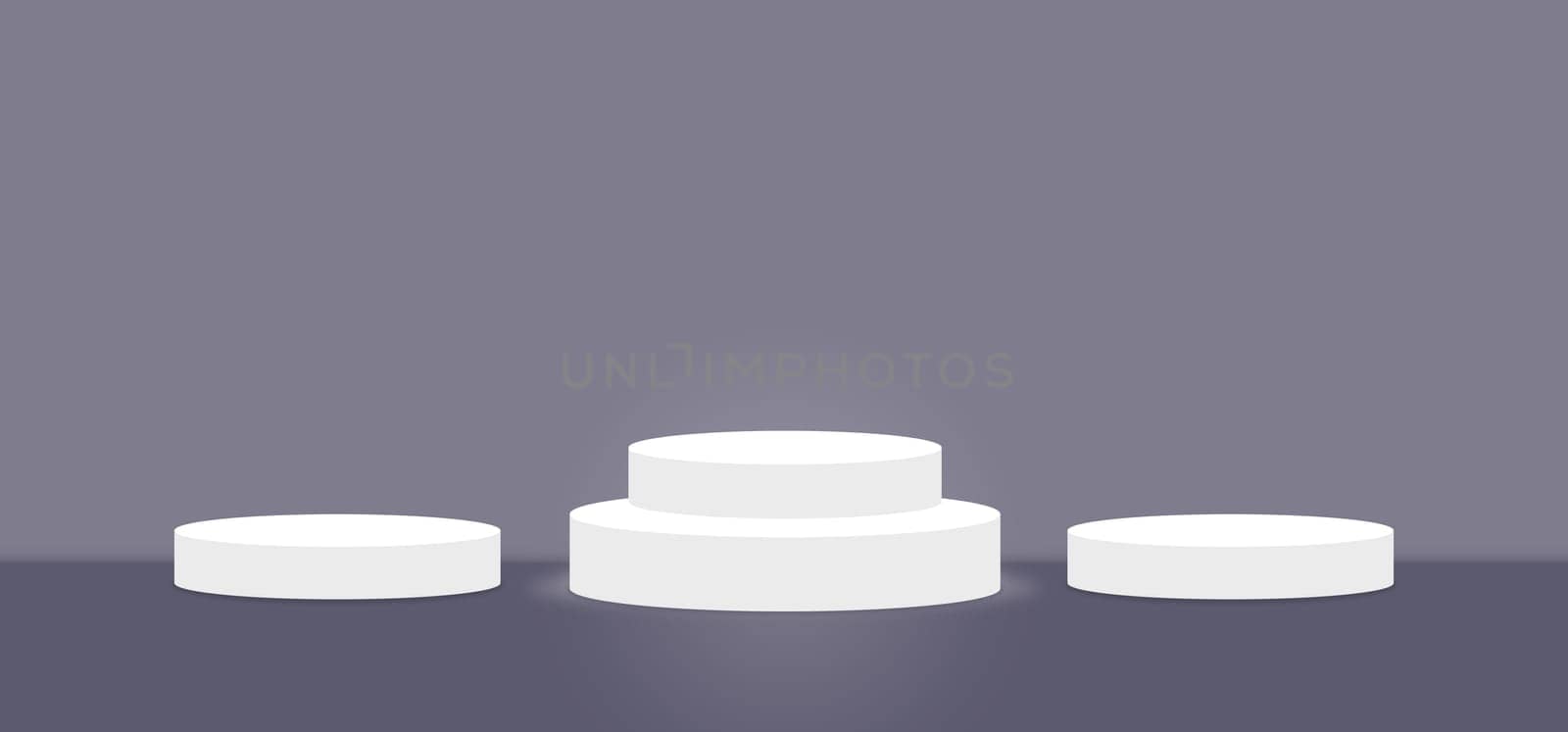 Lilac Gray color abstract with stage podium display platform, modern studio, wall scene fashion, stage podium scene with for Award Ceremony and colorful presentation simple art spotlight summer banner. 3D rendering.