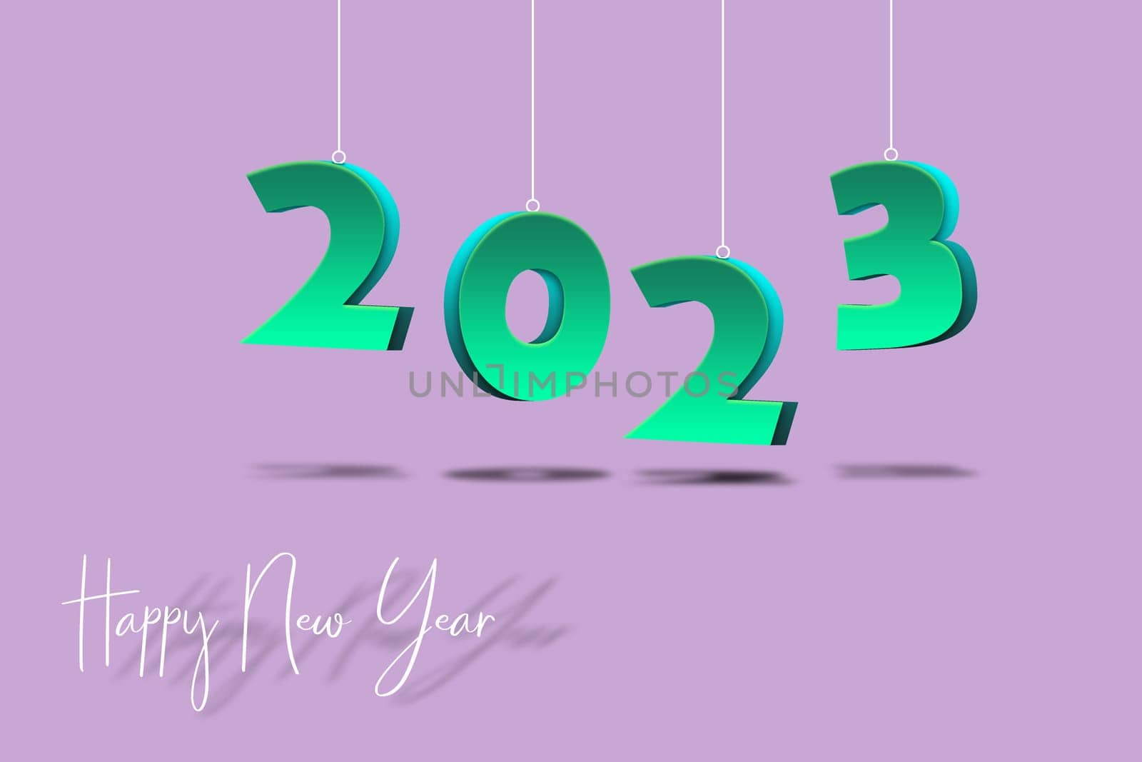 3D illustration concept New Year 2023 background design. Greeting Card, Banner, Poster.