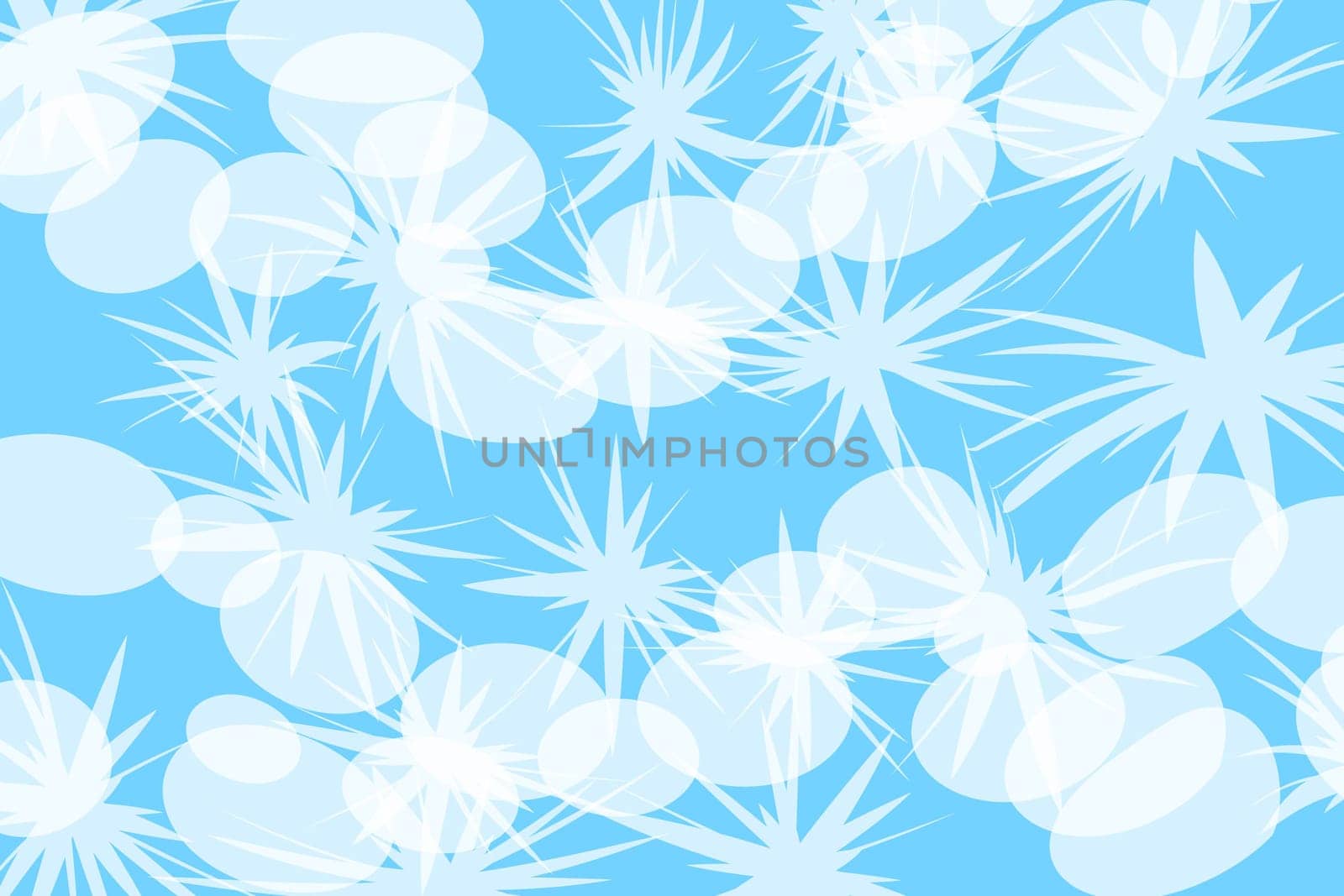 Universal blue background with snowballs. Concept of christmas and new year. Vector image.