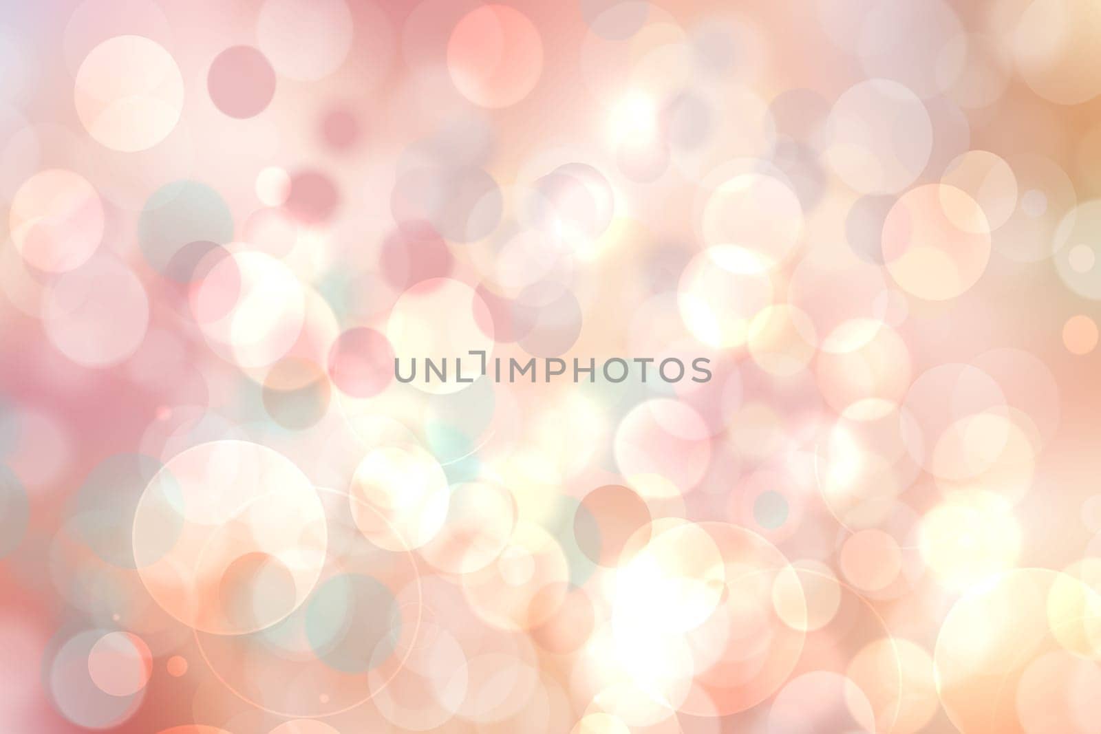 Abstract festive fresh colorful pastel background texture with circular bokeh lights. Beautiful texture for holidays and other festivals.