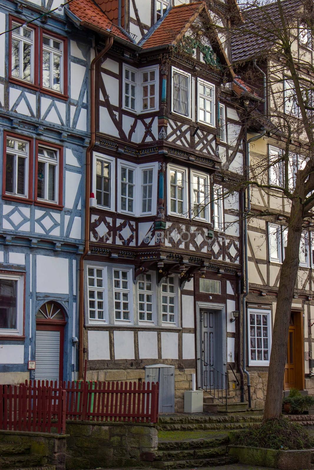 picturesque houses in Bad Sooden-Allendorf in the Werra Valley in Germany, Hessen