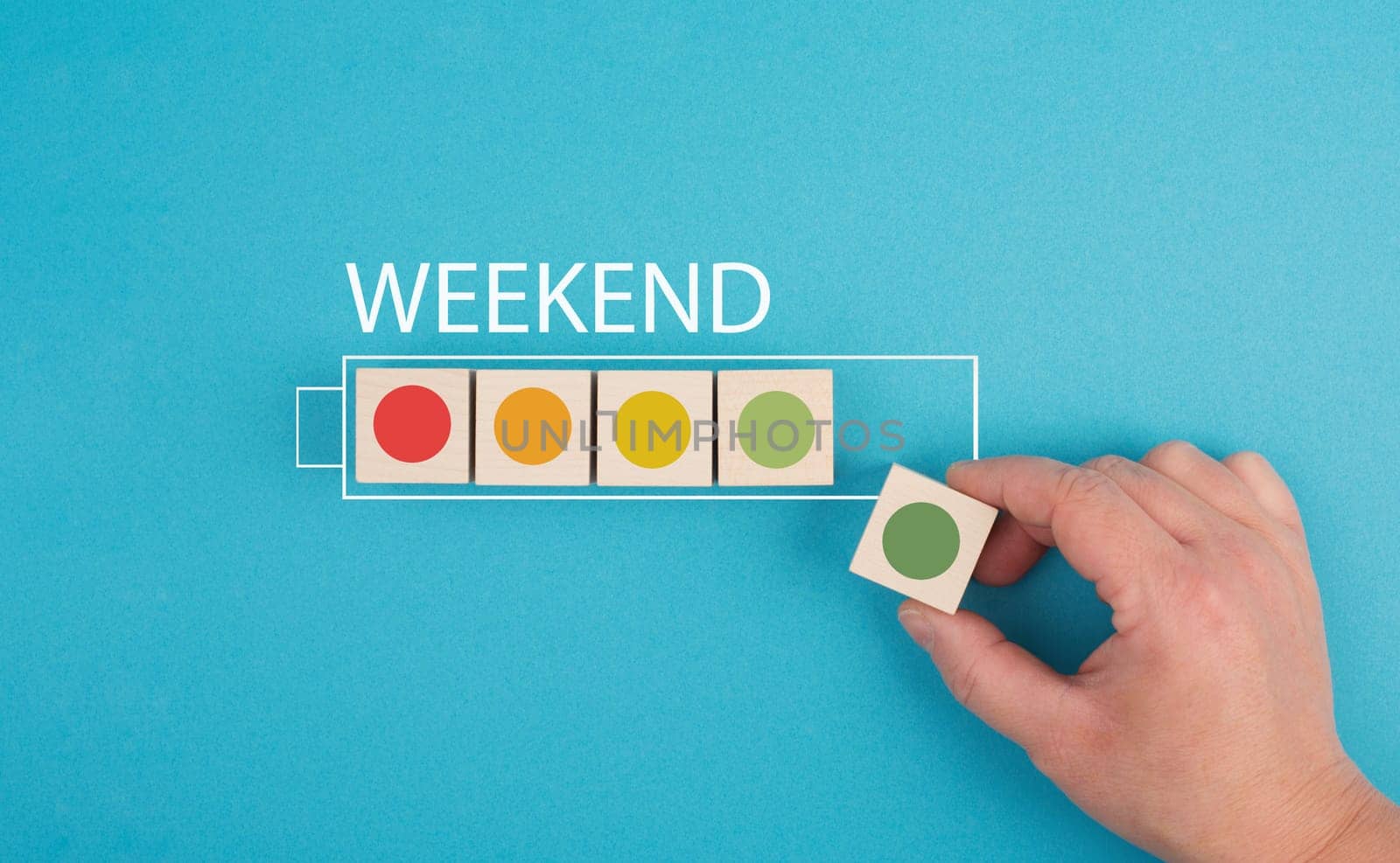Weekend loading, recover and relax form working week, planning a trip for the weekend, lifestyle concept
