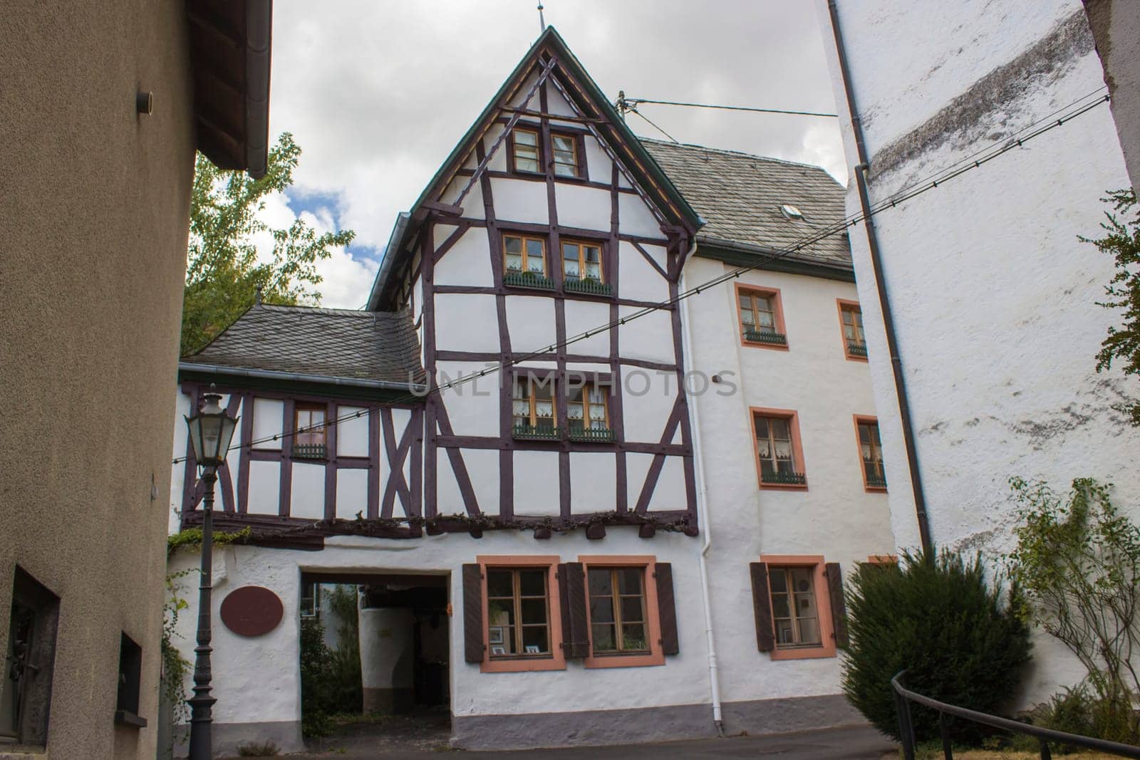 Treis-Karden town with the Moselle river in Rhineland-Palatinate, Germany