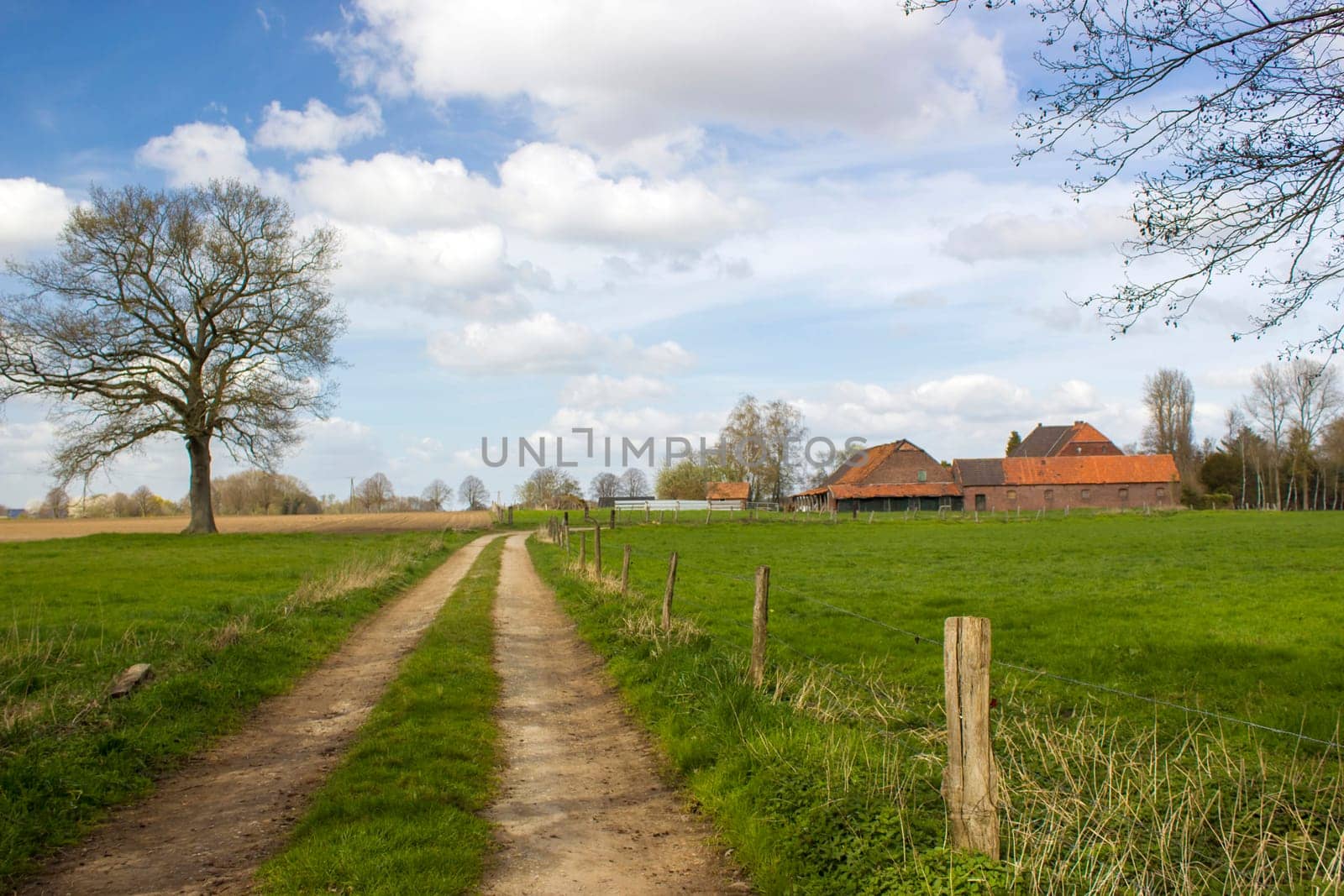 German countryside landscape, Lower Rhine Region, Germany