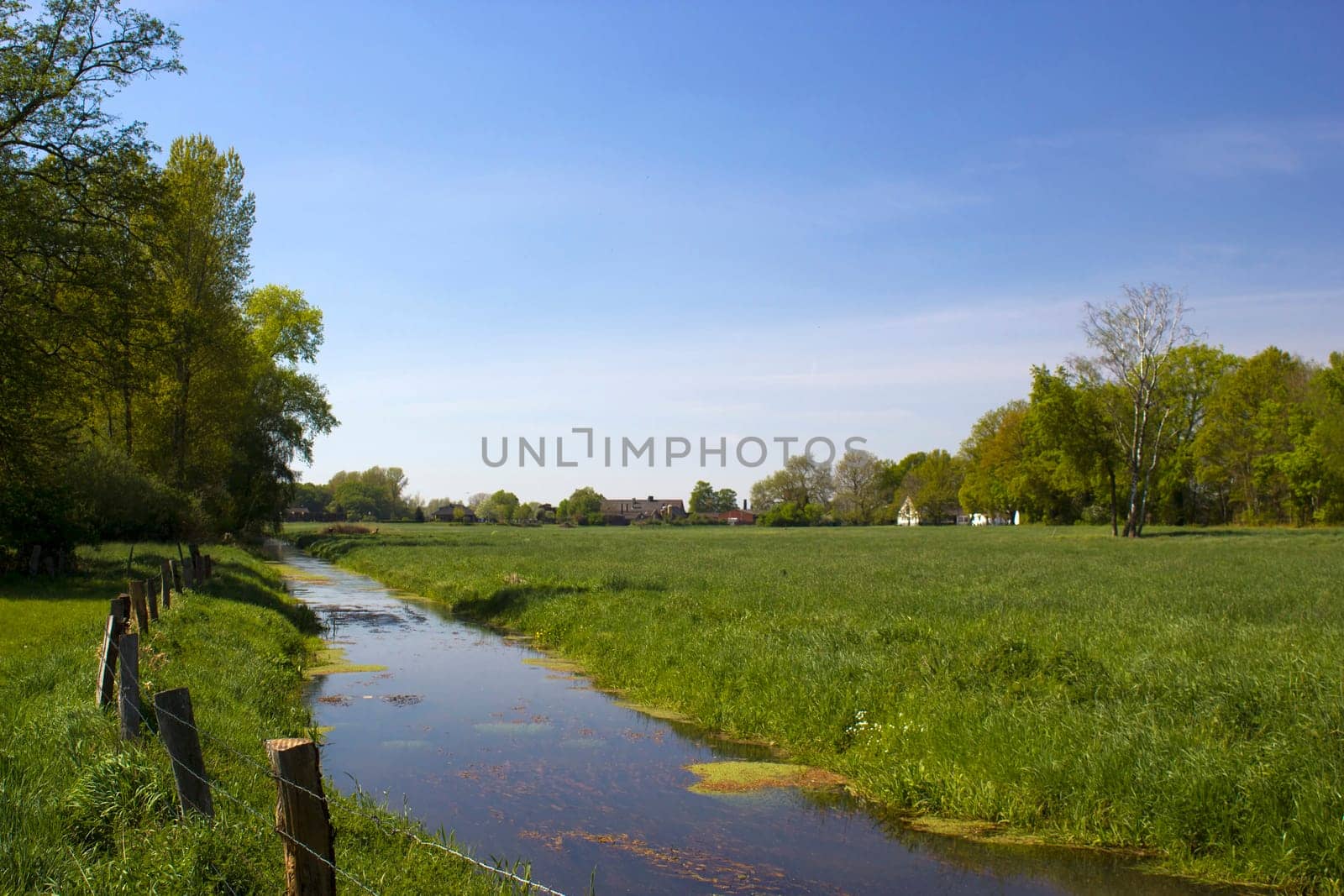 German countryside landscape, Lower Rhine Region, Germany
