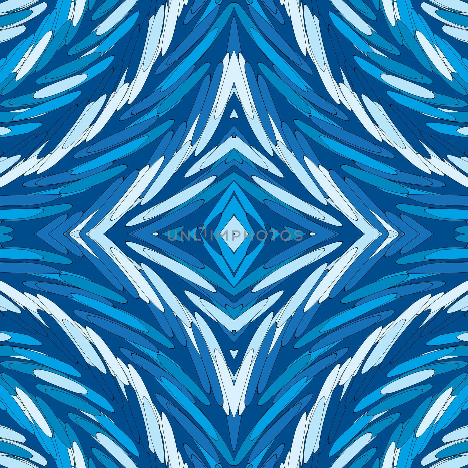 Geometric design with blue stick lines