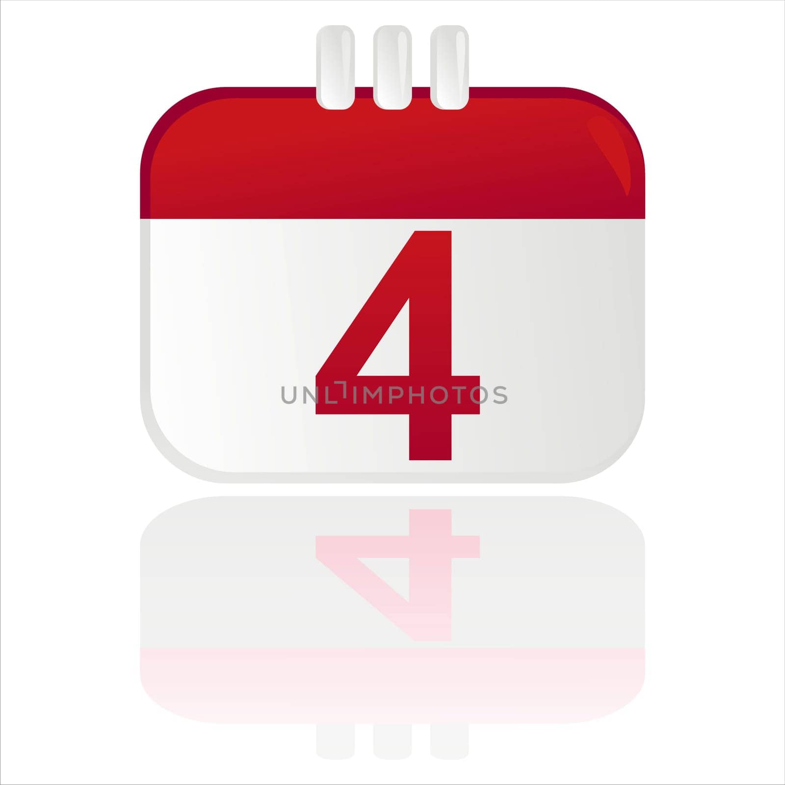 glossy 4th of july calendar icon