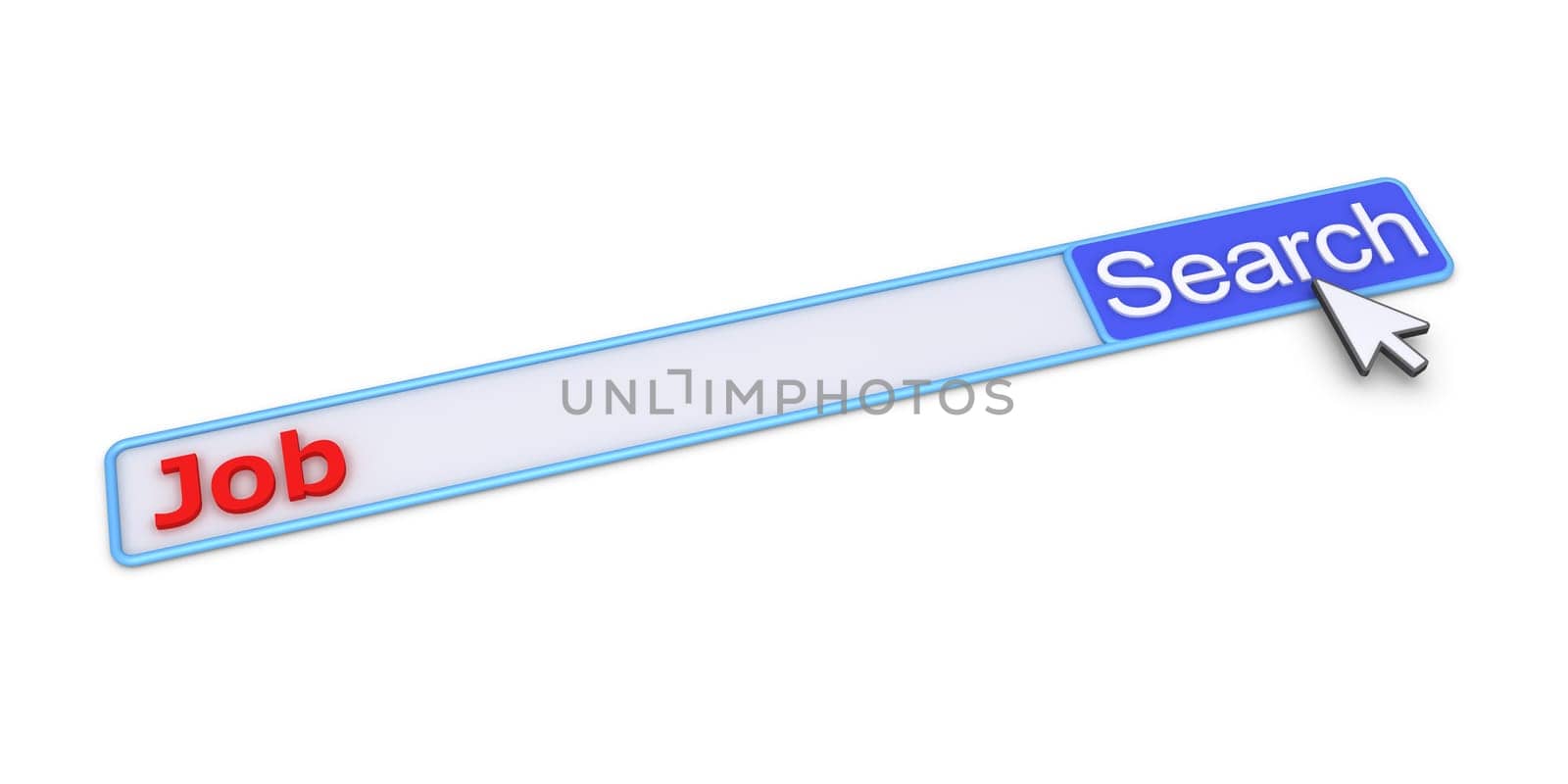Mouse pointer is on SEARCH button and the word JOB is to be searched