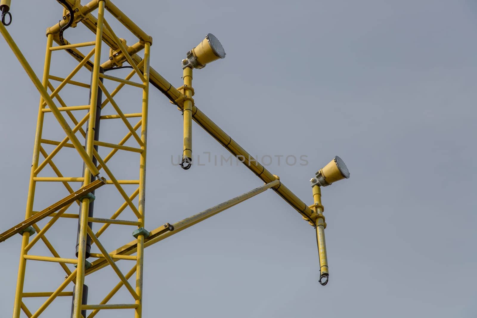 Airport Approach Light System close up.