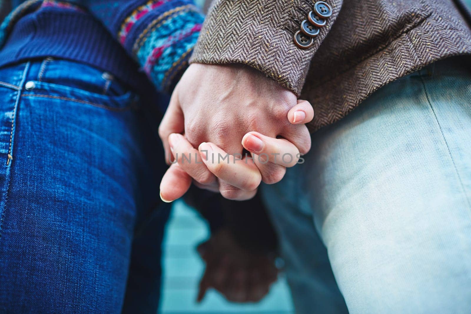 Hands of young man and woman
