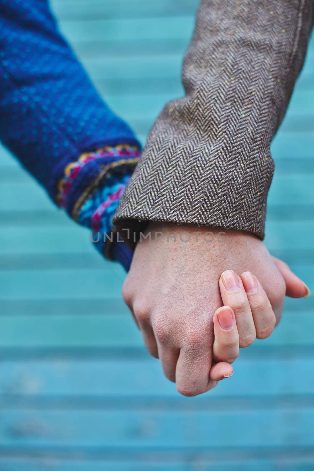 Hands of young couple