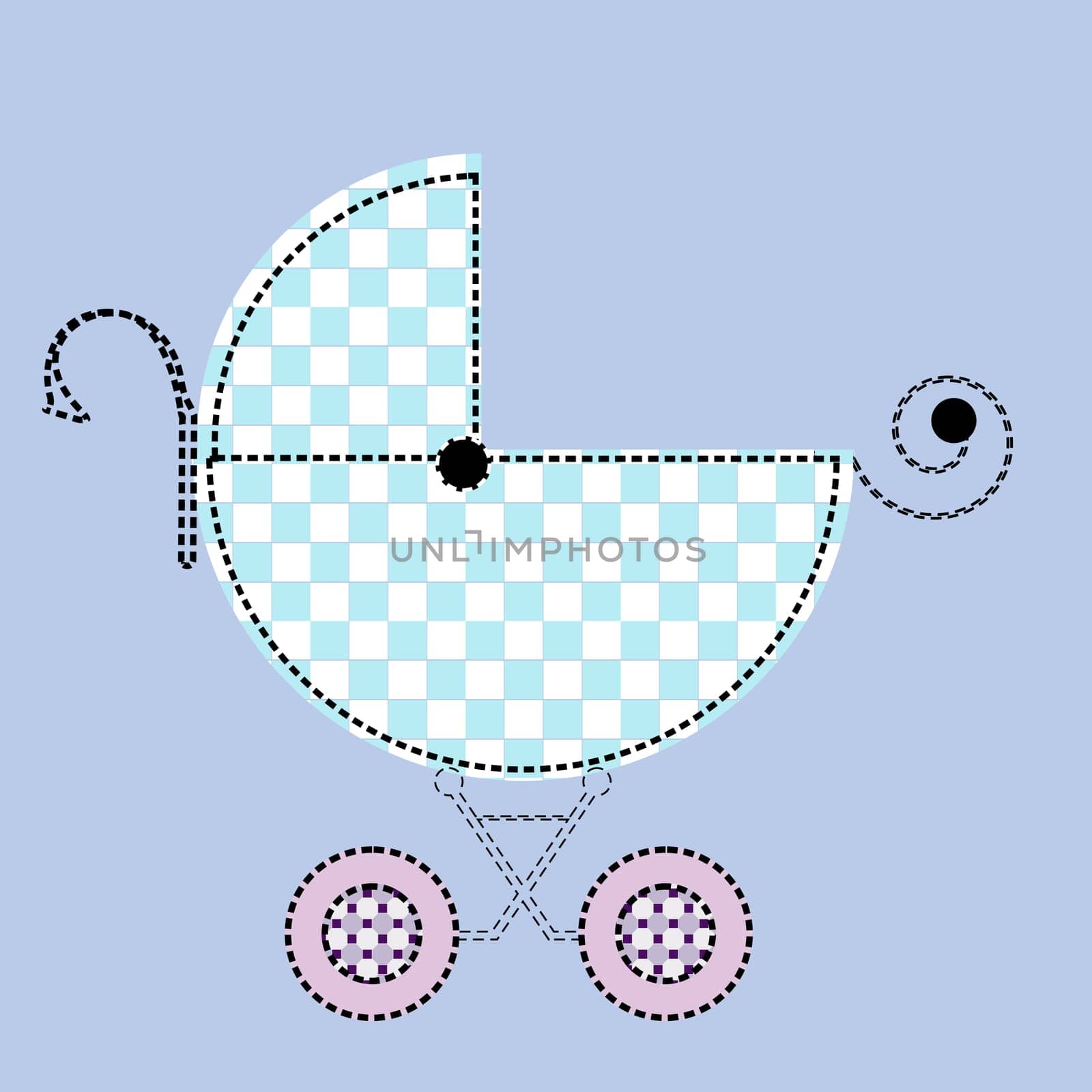 illustration of vector baby pram