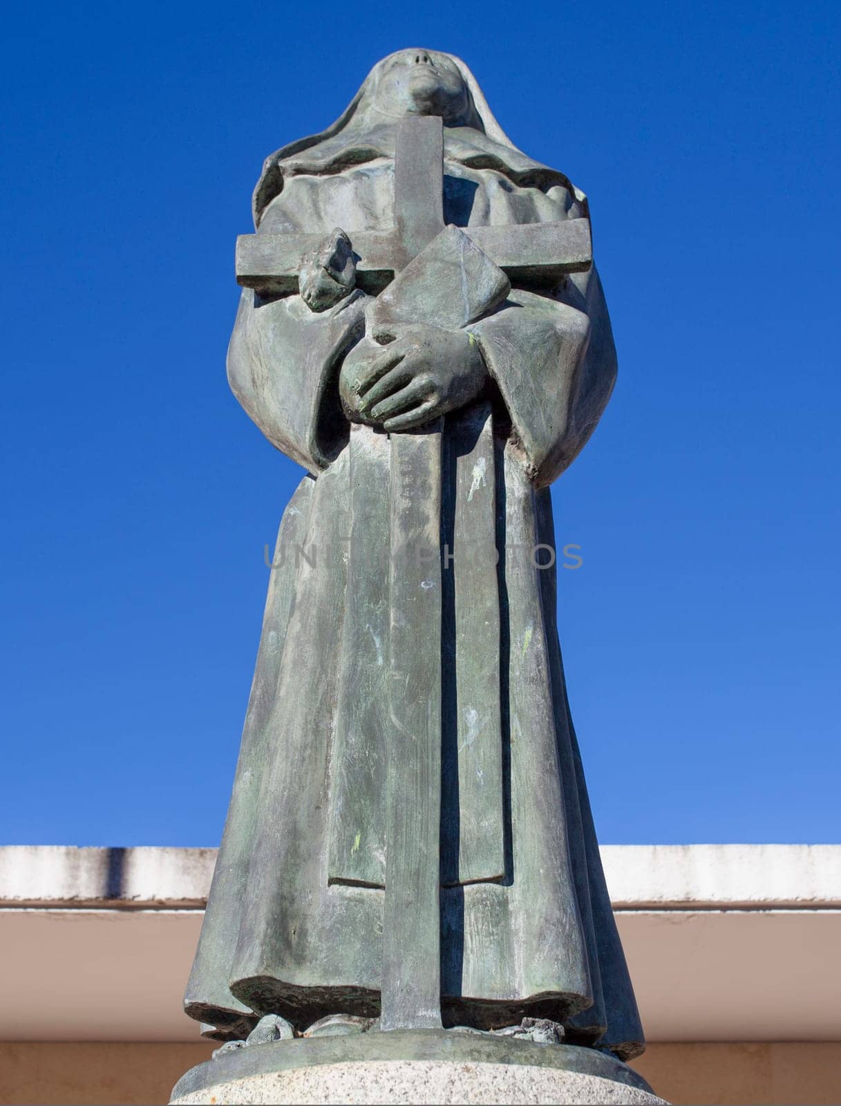 Banos de Montemayor, Spain - Jan 3rd, 2021: Saint Rose of Lima statue, Banos de Montemayor, Caceres, Extremadura, Spain. Unknown artist