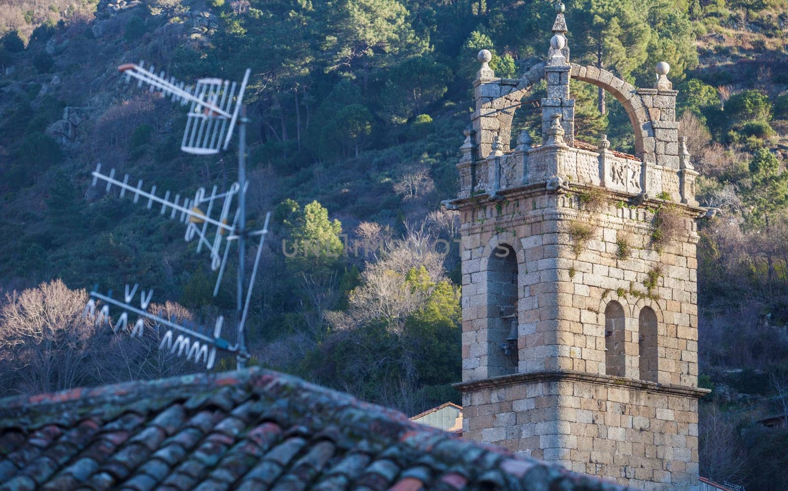 Church Tower of Santa Maria de la Asuncion, Banos de Montemayor, Ambroz Valley, Caceres, Extremadura, Spain