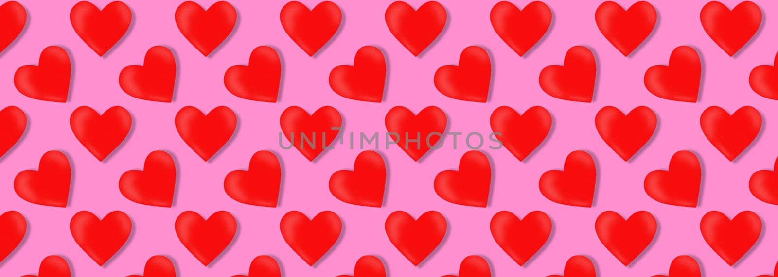 Red heart shape on abstract light glitter background in love concept for Valentine's Day with sweet and romantic moment.