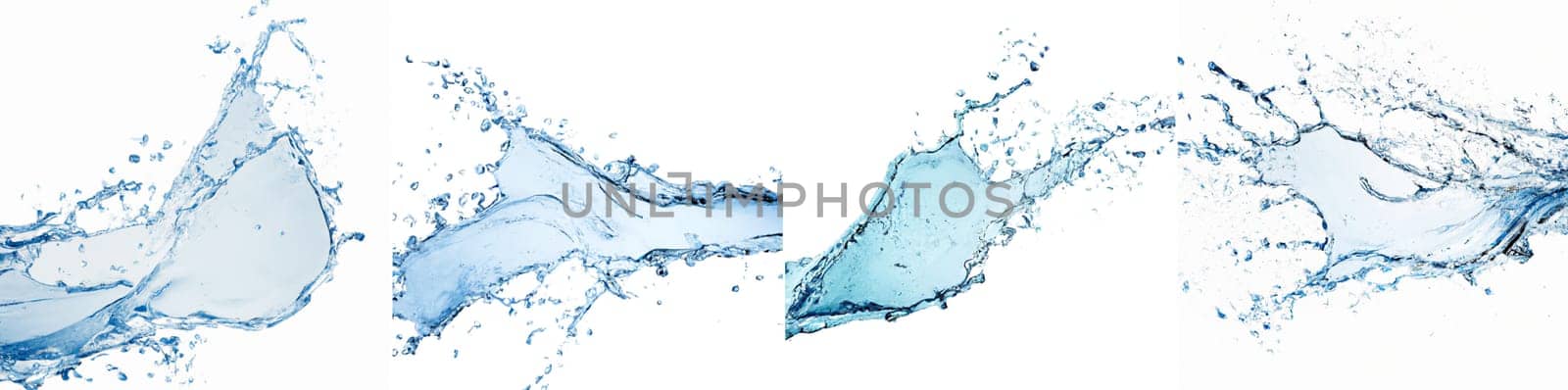 Water splash isolated on white background