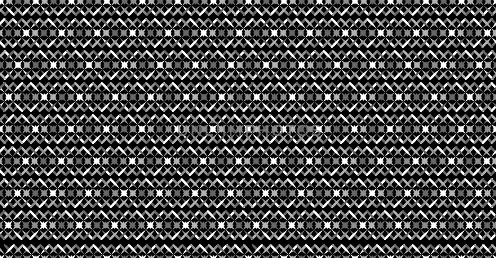 Black and white geometrical seamless pattern