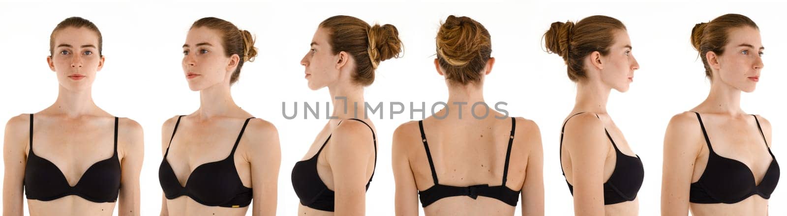 Snaps of model for modelling agency. Set of psotos with no makeup and retouche.