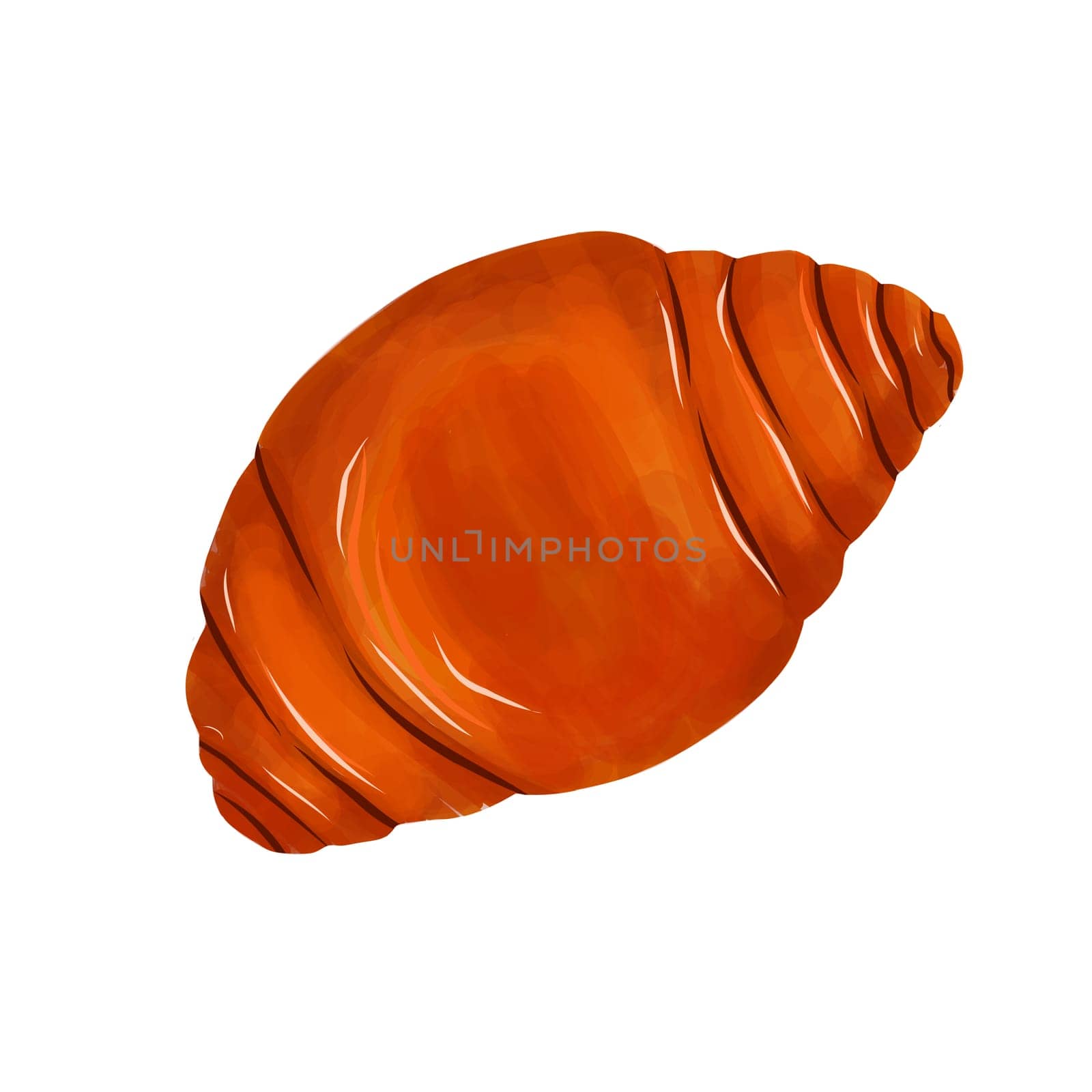 baguette bun, French croissant on a white background. baking