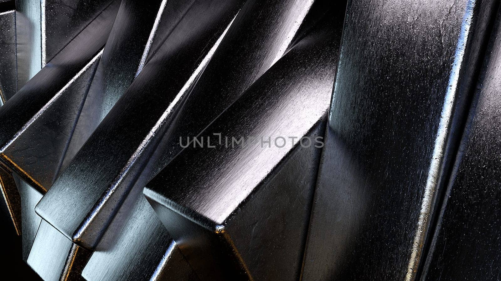Steel squares. Computer generated 3d render