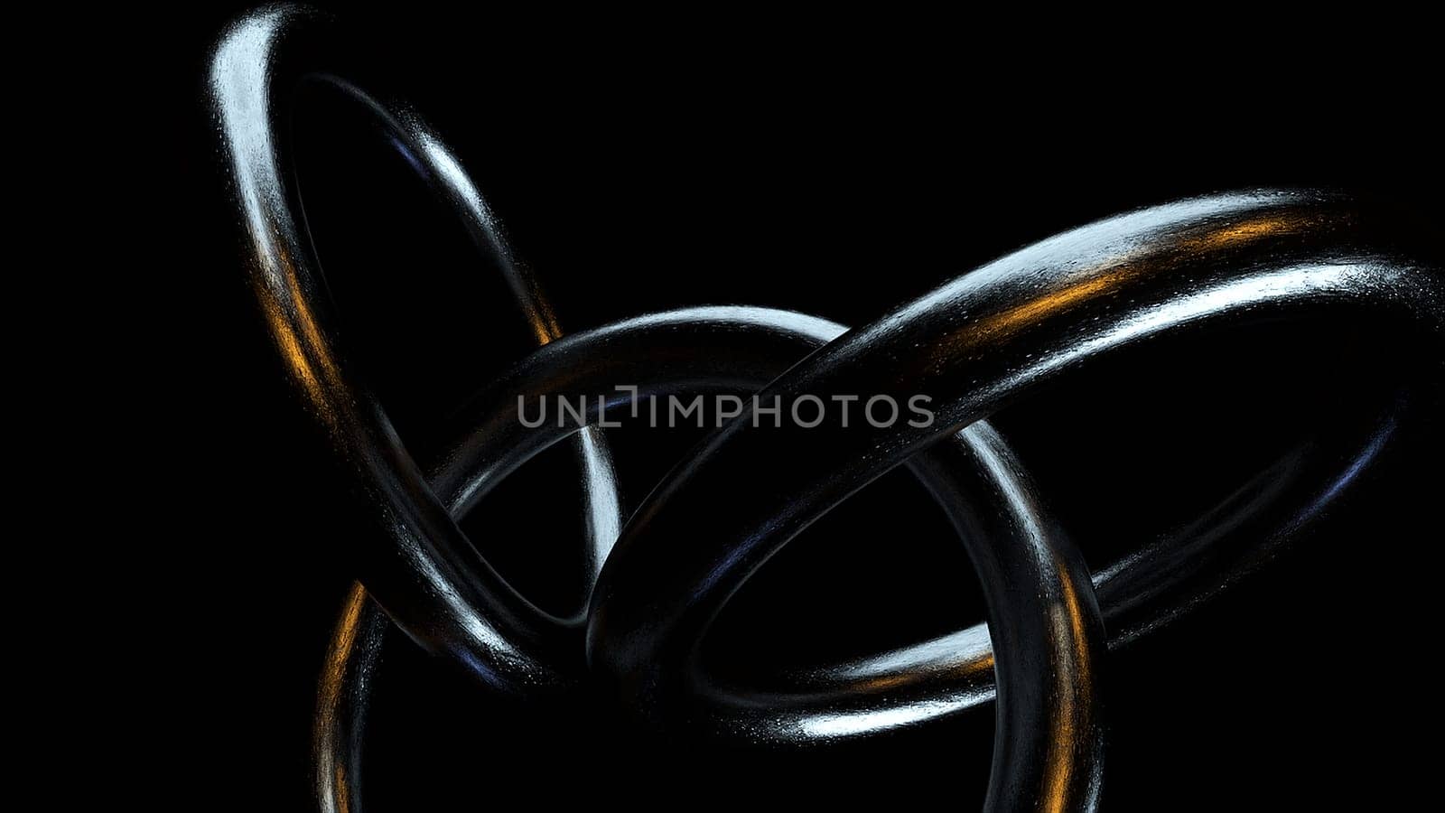 Steel circles. Computer generated 3d render