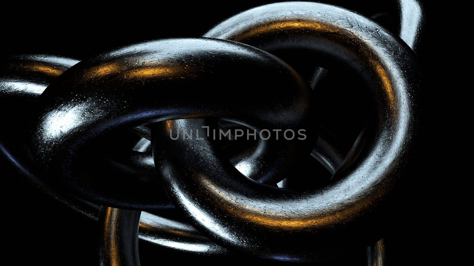 Steel circles. Computer generated 3d render