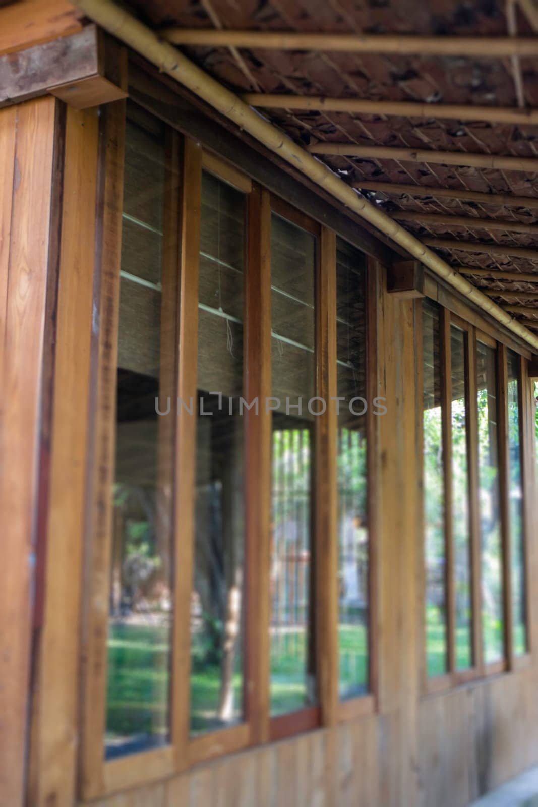 Thai traditional house wooden wall, stock photo