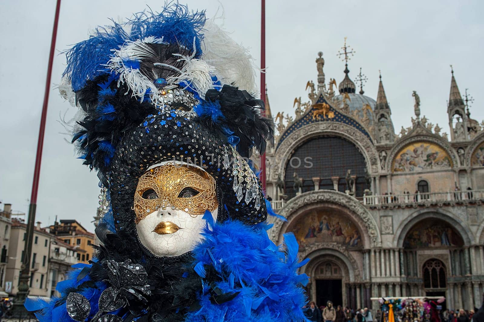 VENICE, ITALY - Febrary 7 2018: The masks of the Venice carnival 2018