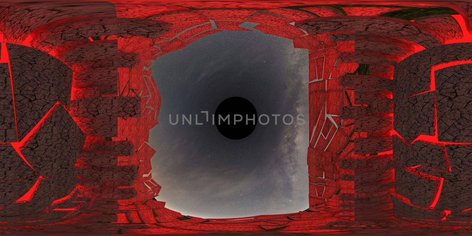 3d illustration, 3d rendering, vr 360 panorama abstract images of the geometry background
