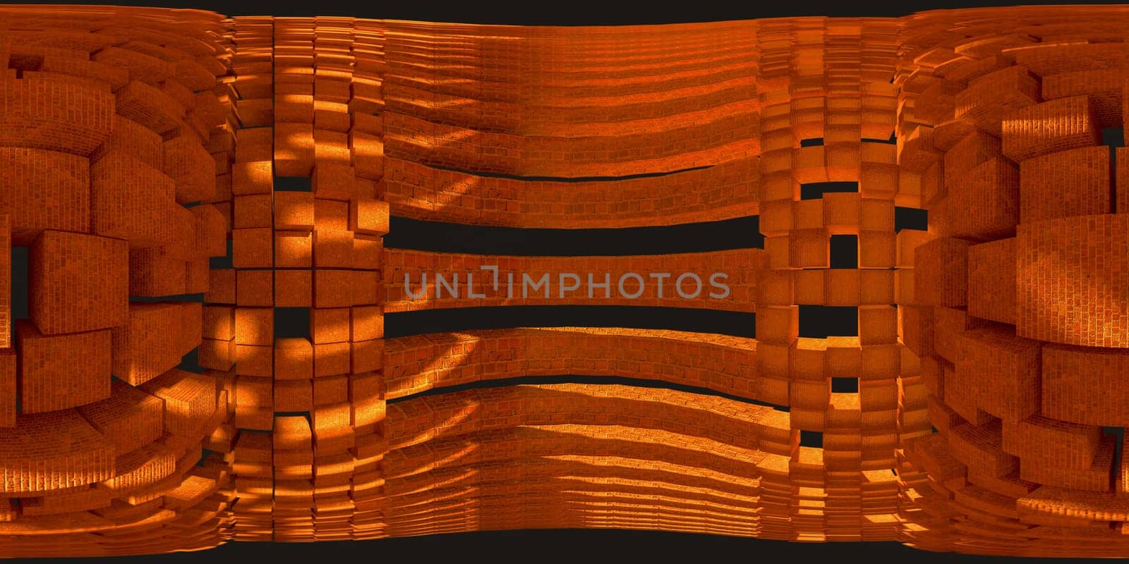 3d illustration, 3d rendering, vr 360 panorama abstract images of the geometry background