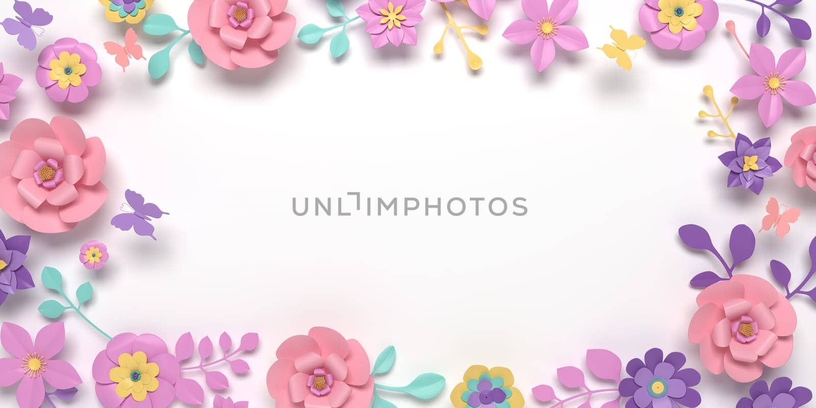 Valentine's Day and Mother's Day greeting card, 3D rendering of celebrations on special days.